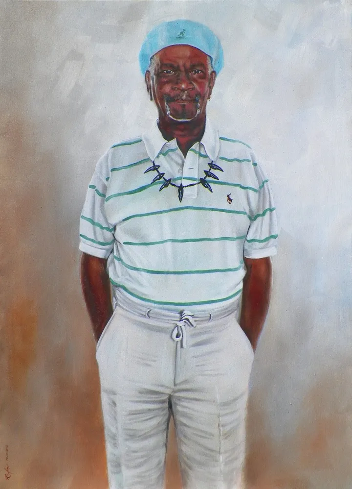 Portrait of Robert W. Dunlap by RB McGrath, œuvre de Robert Dunlap