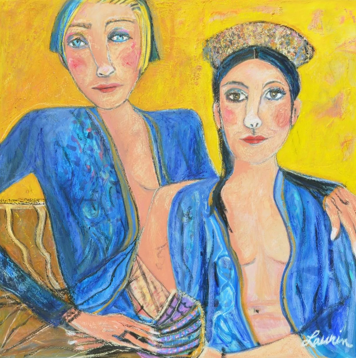 Les filles du cabaret, œuvre de Nicole Laurin