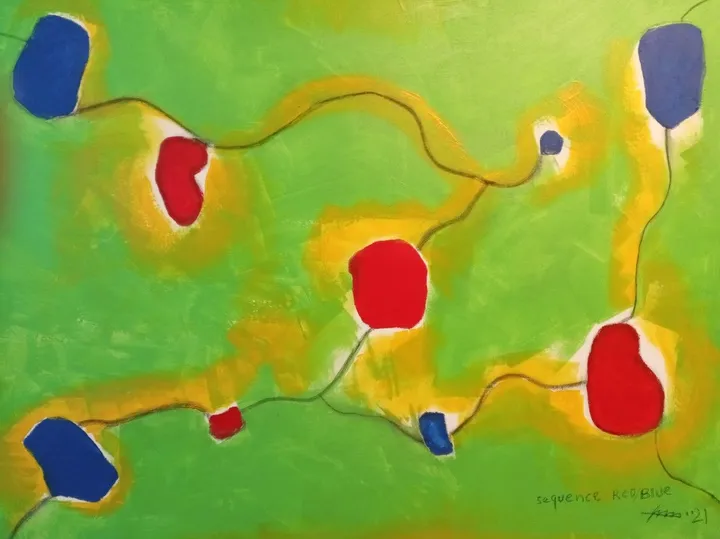 Sequence Red and Blue, artwork by Miguel Alvarez