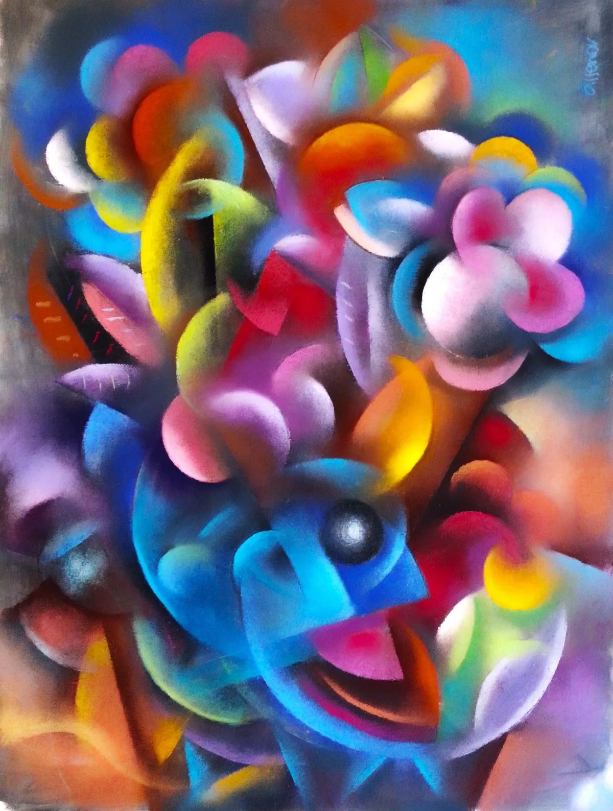 Fleurs abstraites, œuvre de Tsvetomir Assenov
