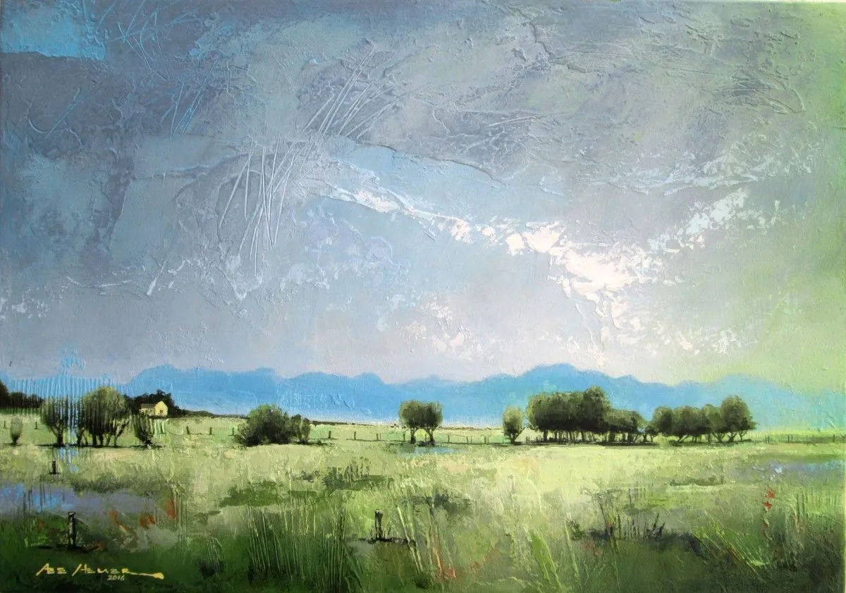 DISTANT LONG MOUNTAIN Magaliesburg, œuvre de Abe Heuer