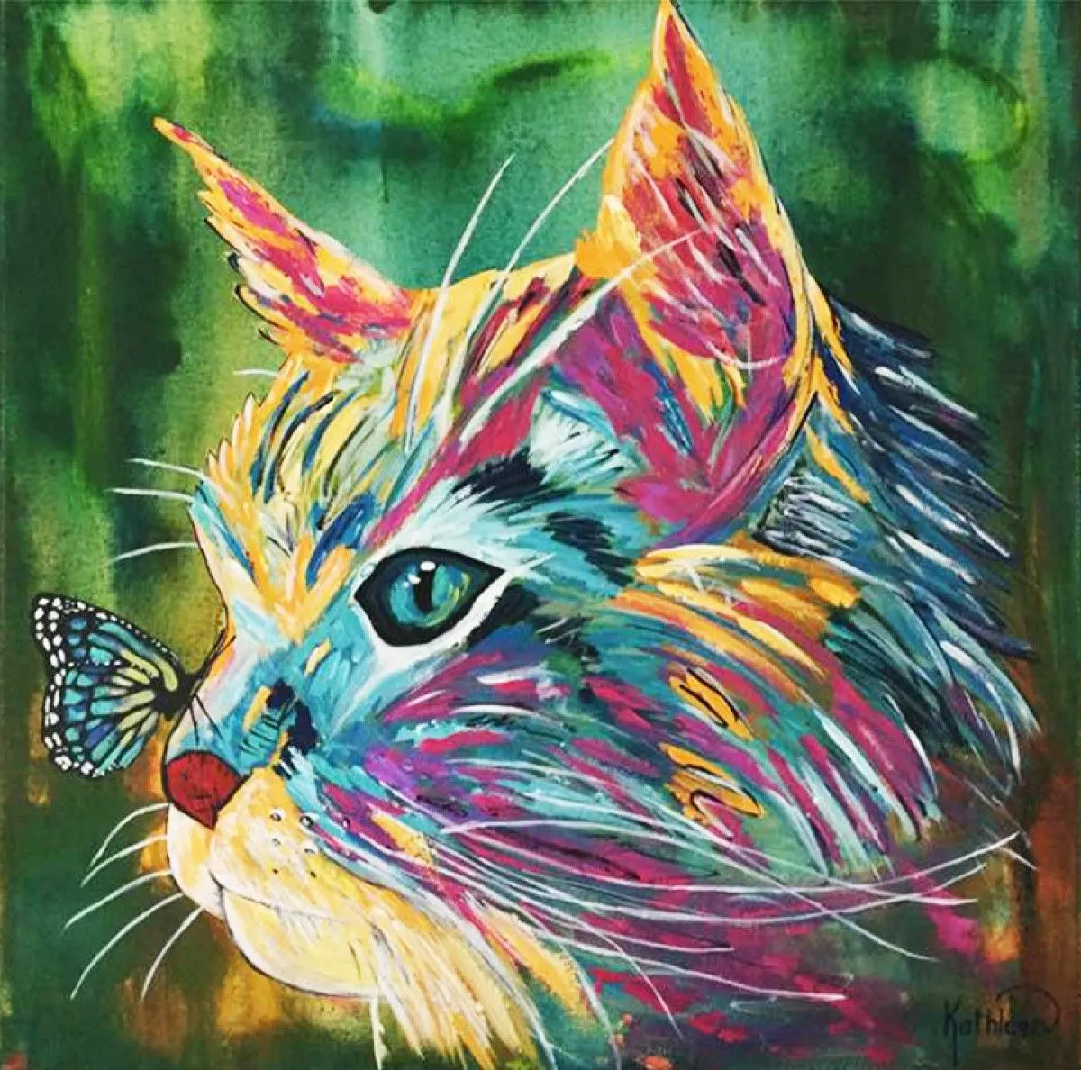 CAT LOVER, œuvre de Kathleen Artist PRO