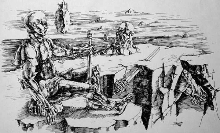 Regimented in immortality, artwork by Dragos Botezat
