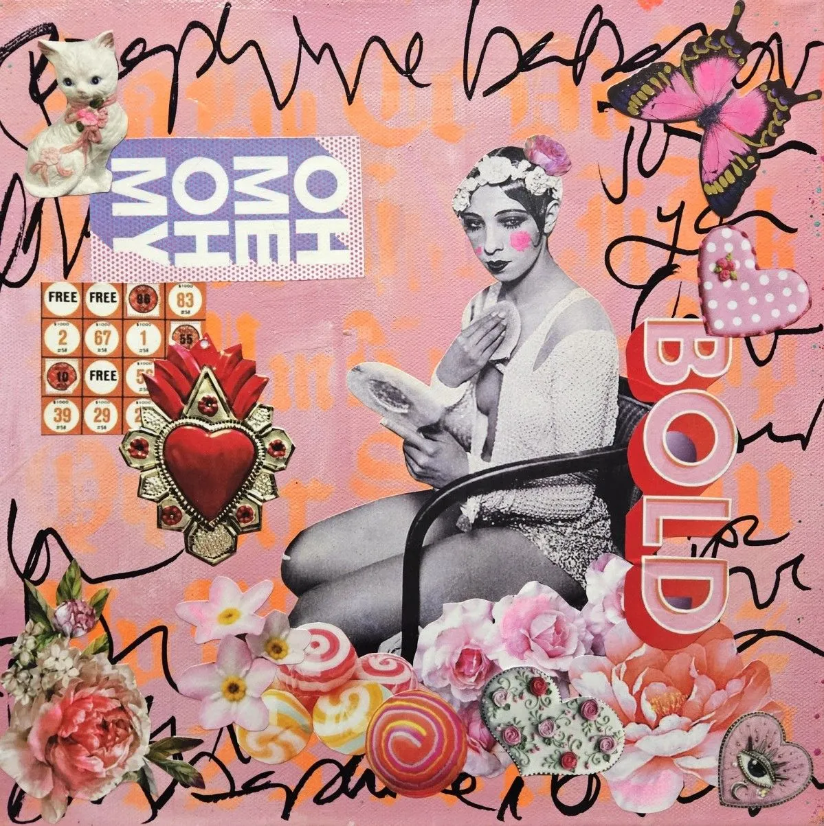 Bold Josephine Baker, artwork by Lorette C Luzajic