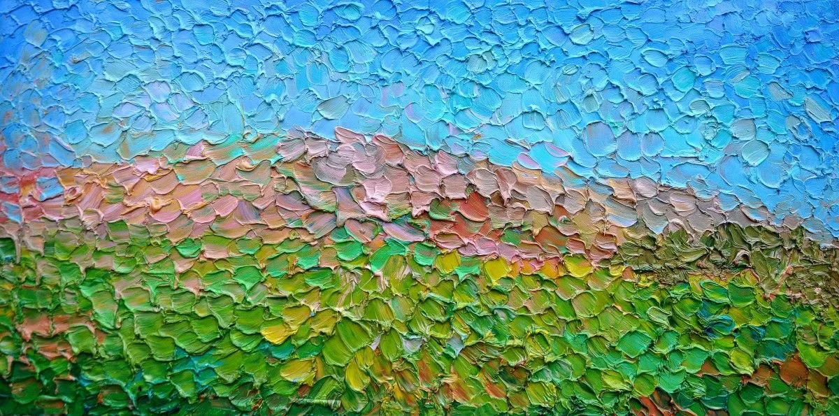 The sky and the steppe, artwork by Olga Bezhina