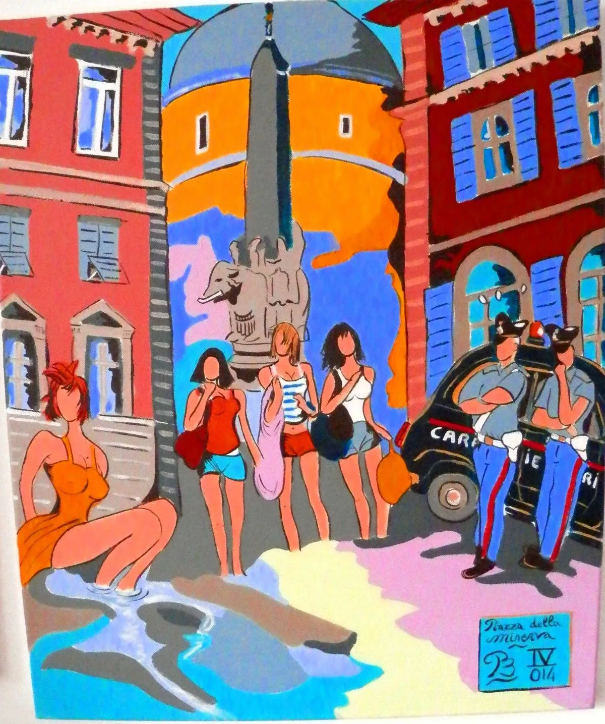 "Piazza della Minerva", artwork by Patrick Bergès
