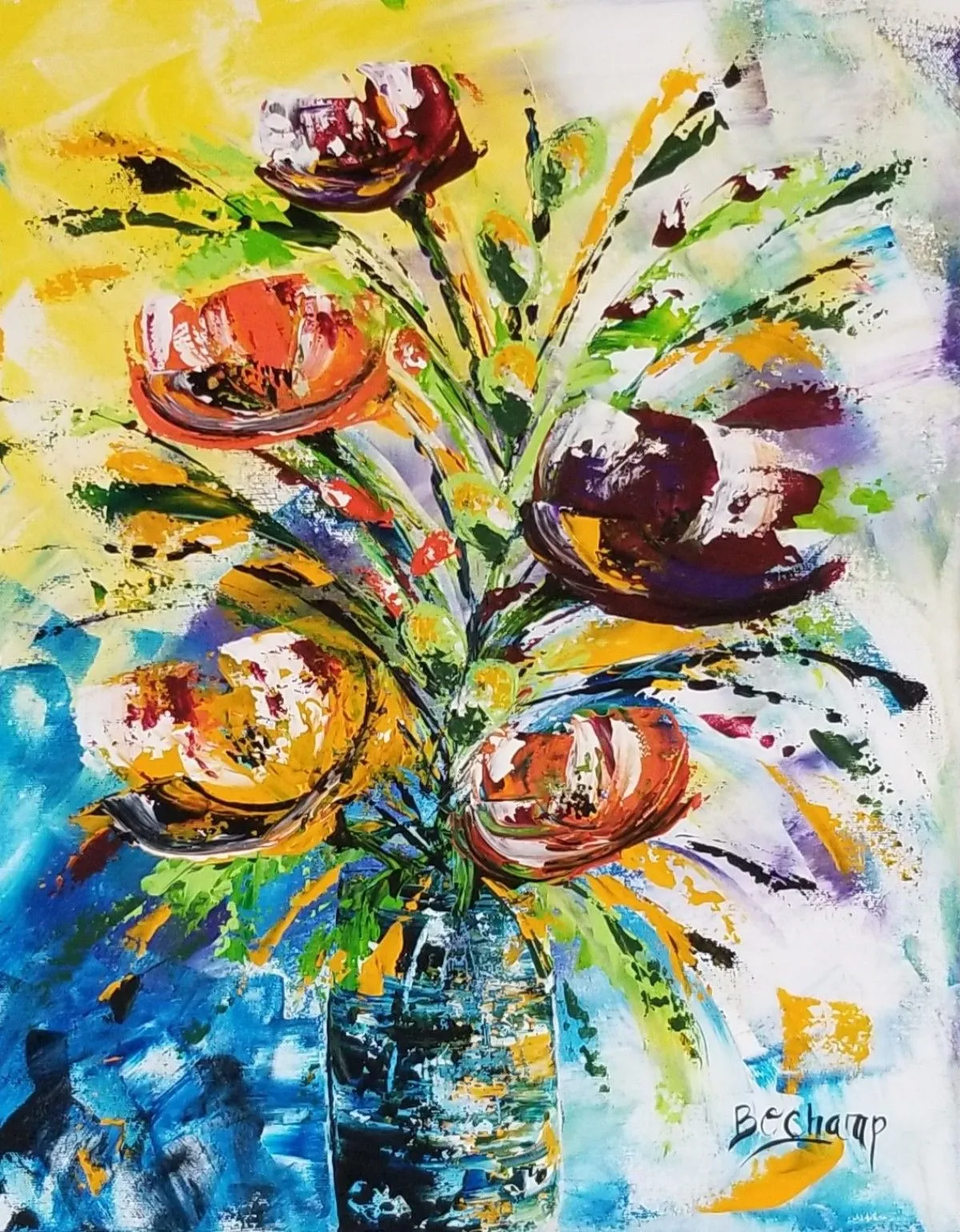 Bouquet d'été, œuvre de Chantal Bochamp