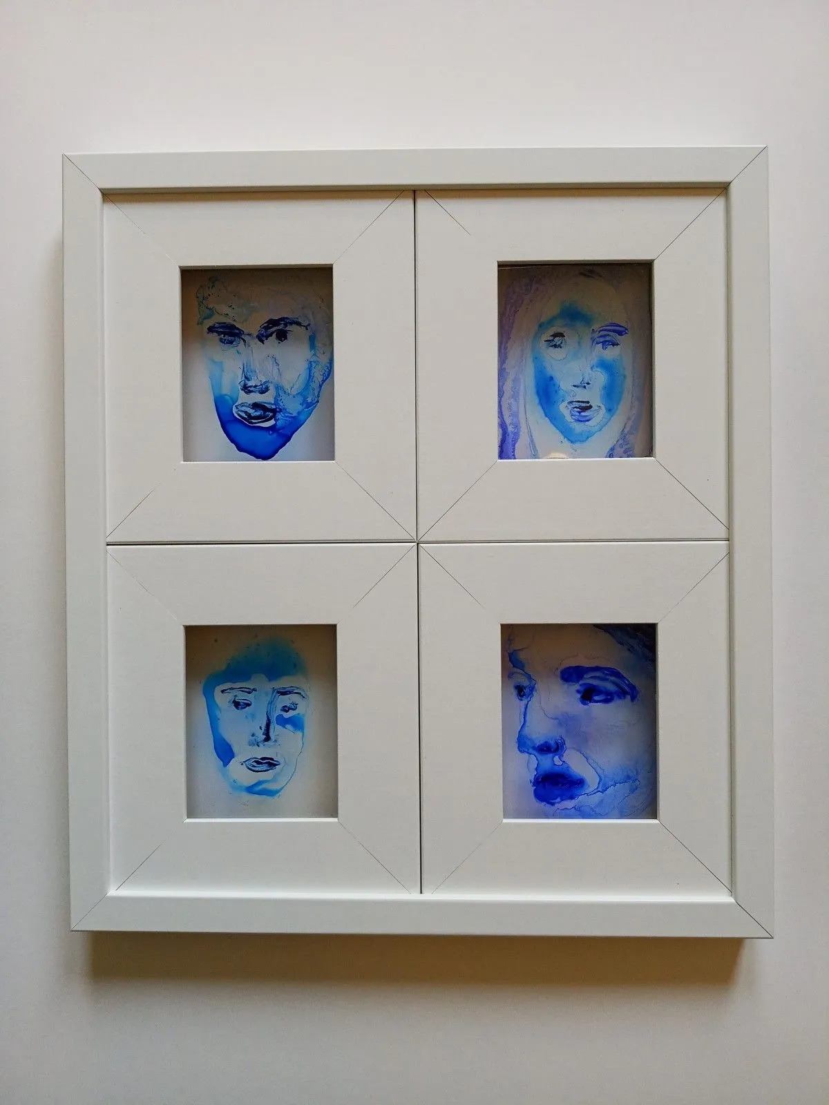 Four faces of blue, artwork by marija colic