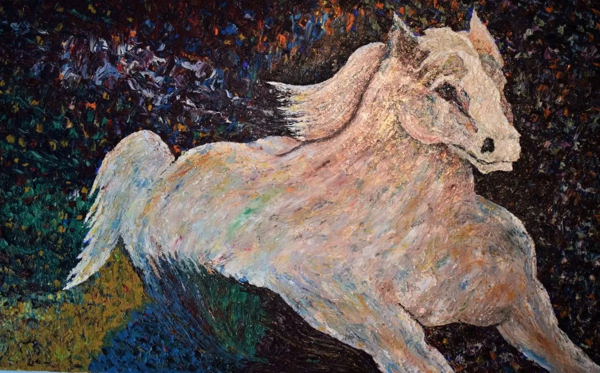 Abstract horse, œuvre de Denis Roucau