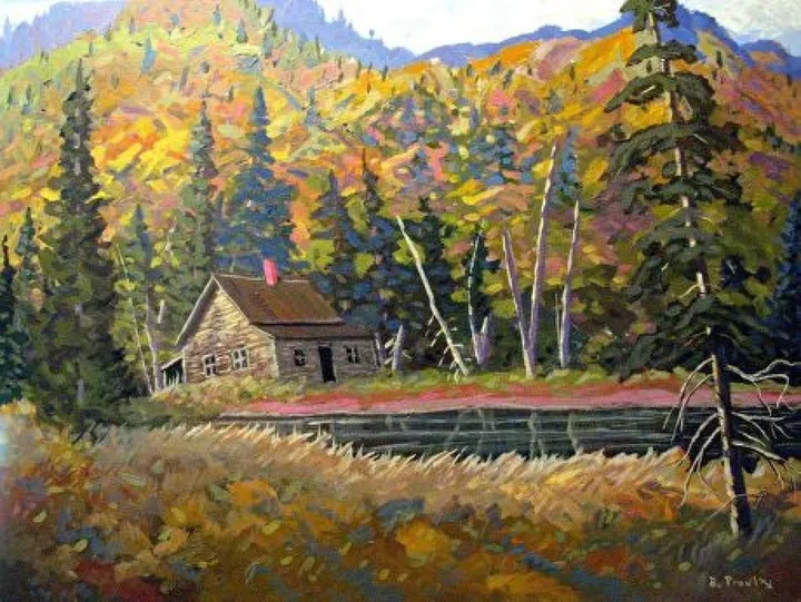 Le vieux camp de chasse, œuvre de Bernard Proulx
