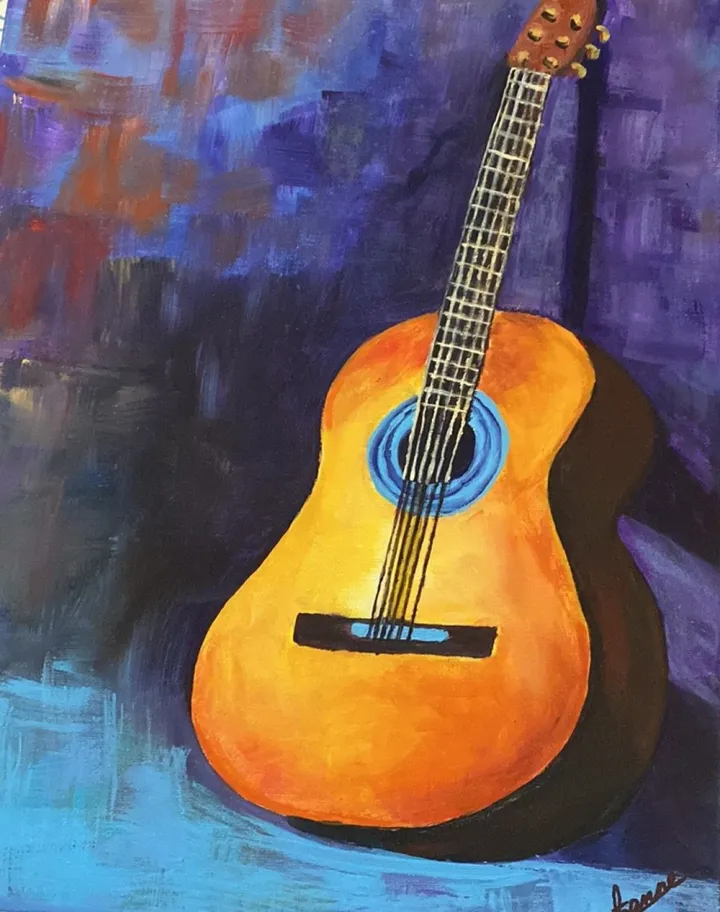 Guitare enchantée, œuvre de Anne Antoine