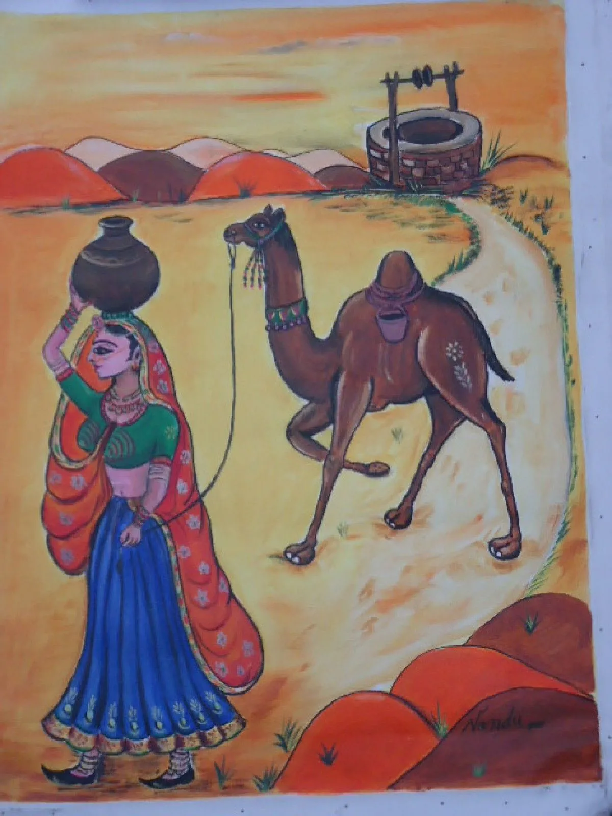 panihari, artwork by Nandu Painter