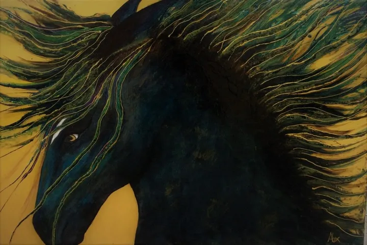 O Bucephalus - beloved horse of Alexander the Great, œuvre de alexandra simanndani