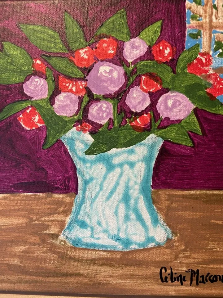bouquet de roses, œuvre de Céline Marcoux