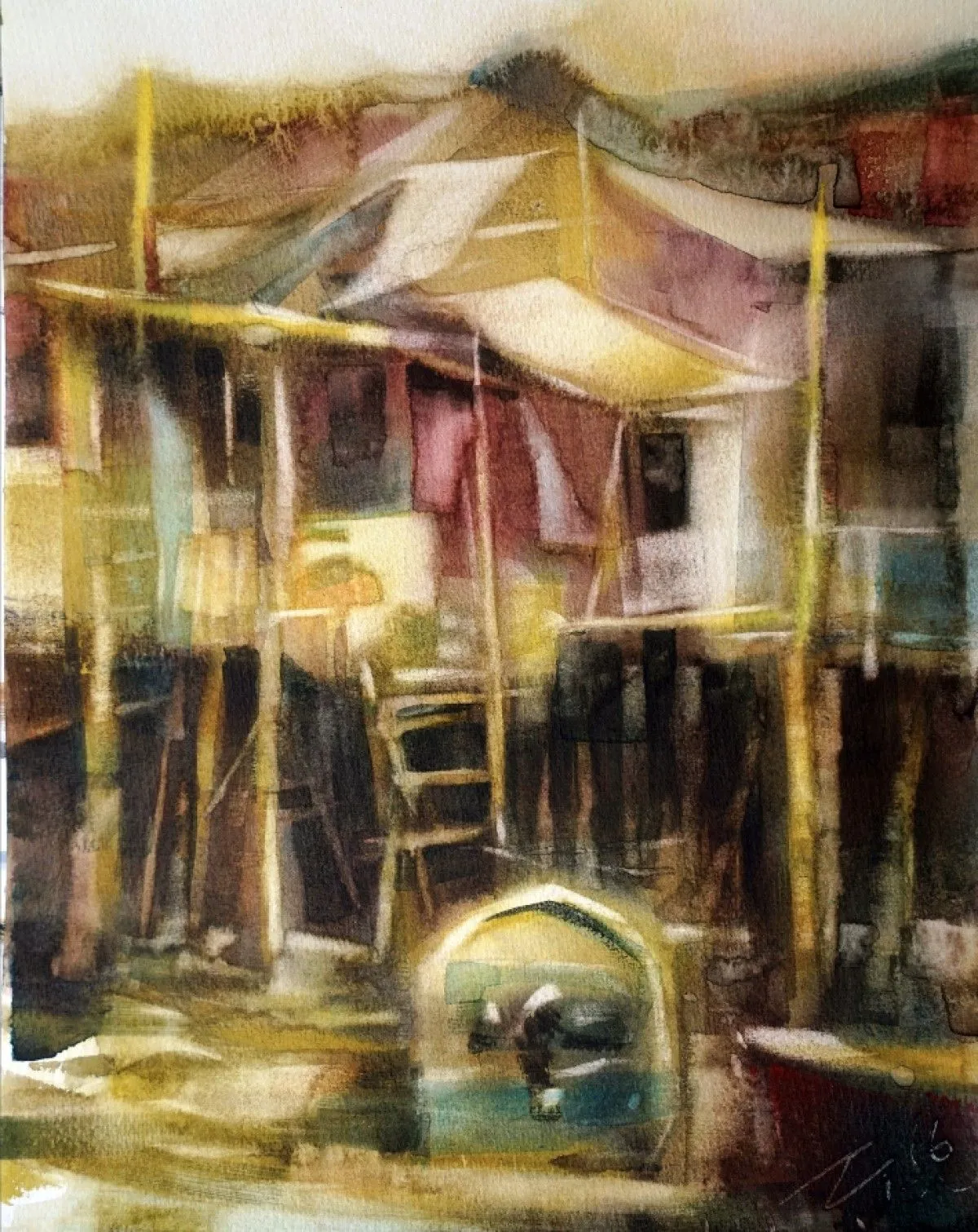 River side, artwork by Misure Nien