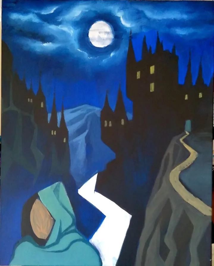 Leaving the Dracula's Castle, œuvre de George Grim