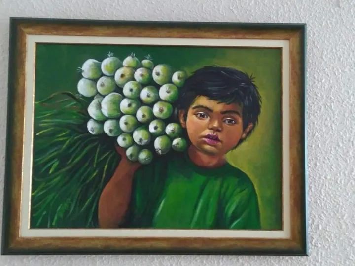 Niño vendedor, artwork by Rosa María Brenes