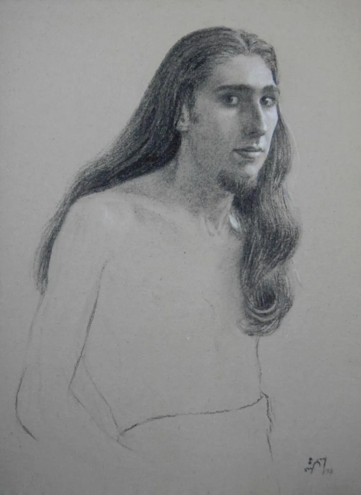 selfportrait, artwork by ismail Alshykhooni