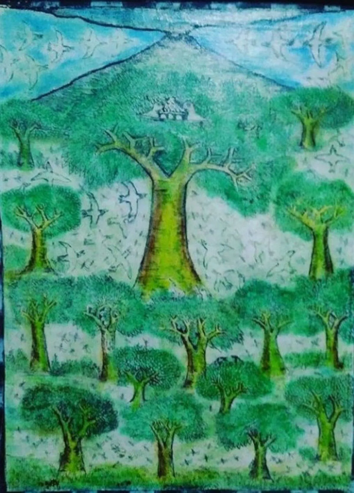 Bird mountain, œuvre de Lanjar Jiwo art studio