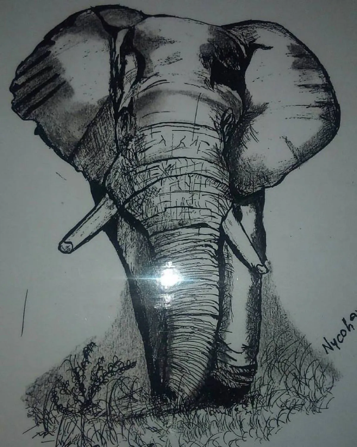 Elephant Pencil Art, œuvre de Nicholas Nyamai