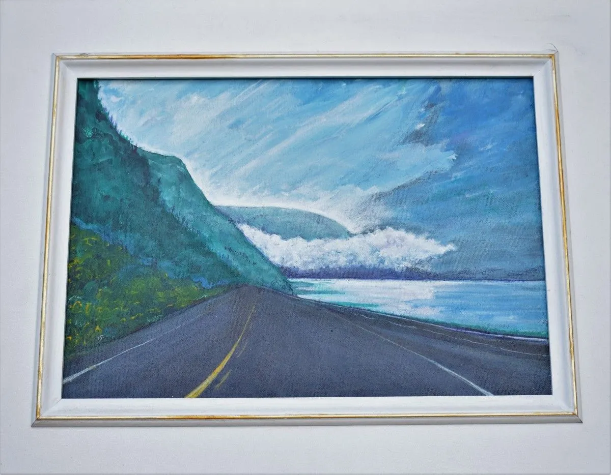 Gaspésie road, artwork by Denis Roucau