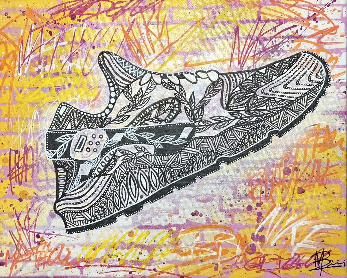 Nike Huarache, artwork by Mathilde Bodin