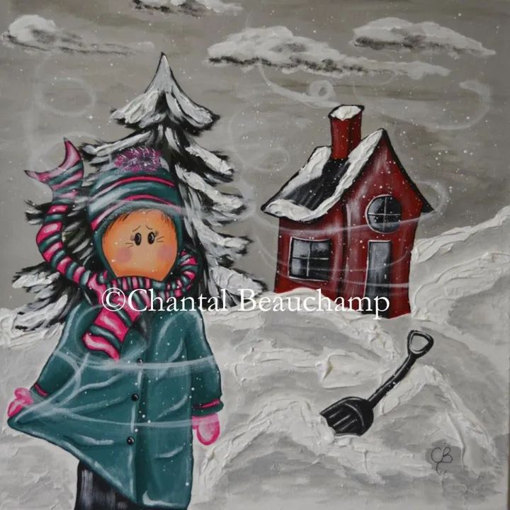 Tempête hivernale (vendue), artwork by Chantal Bochamp