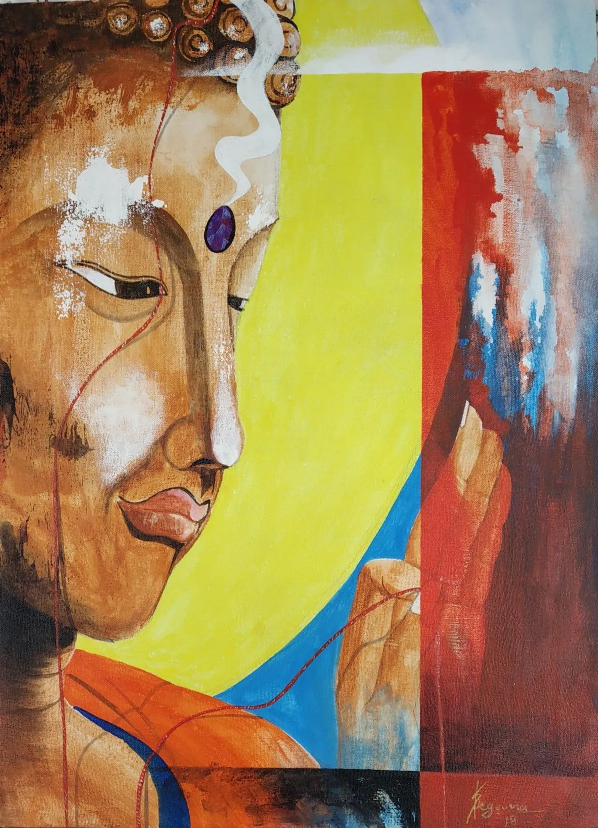 Buddha, artwork by Sunil Lohiya
