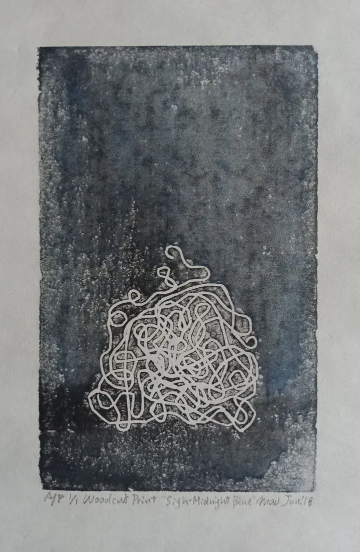 SIGH-MIDNIGHT BLUE, œuvre de Mari Endo