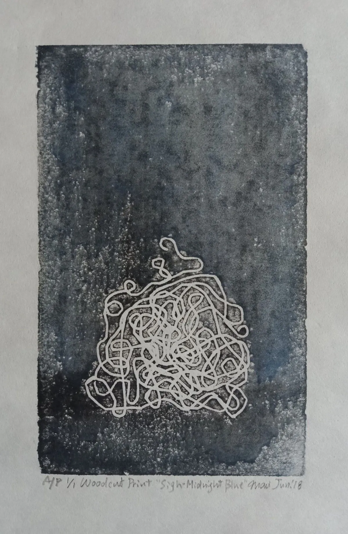 SIGH-MIDNIGHT BLUE, artwork by Mari Endo