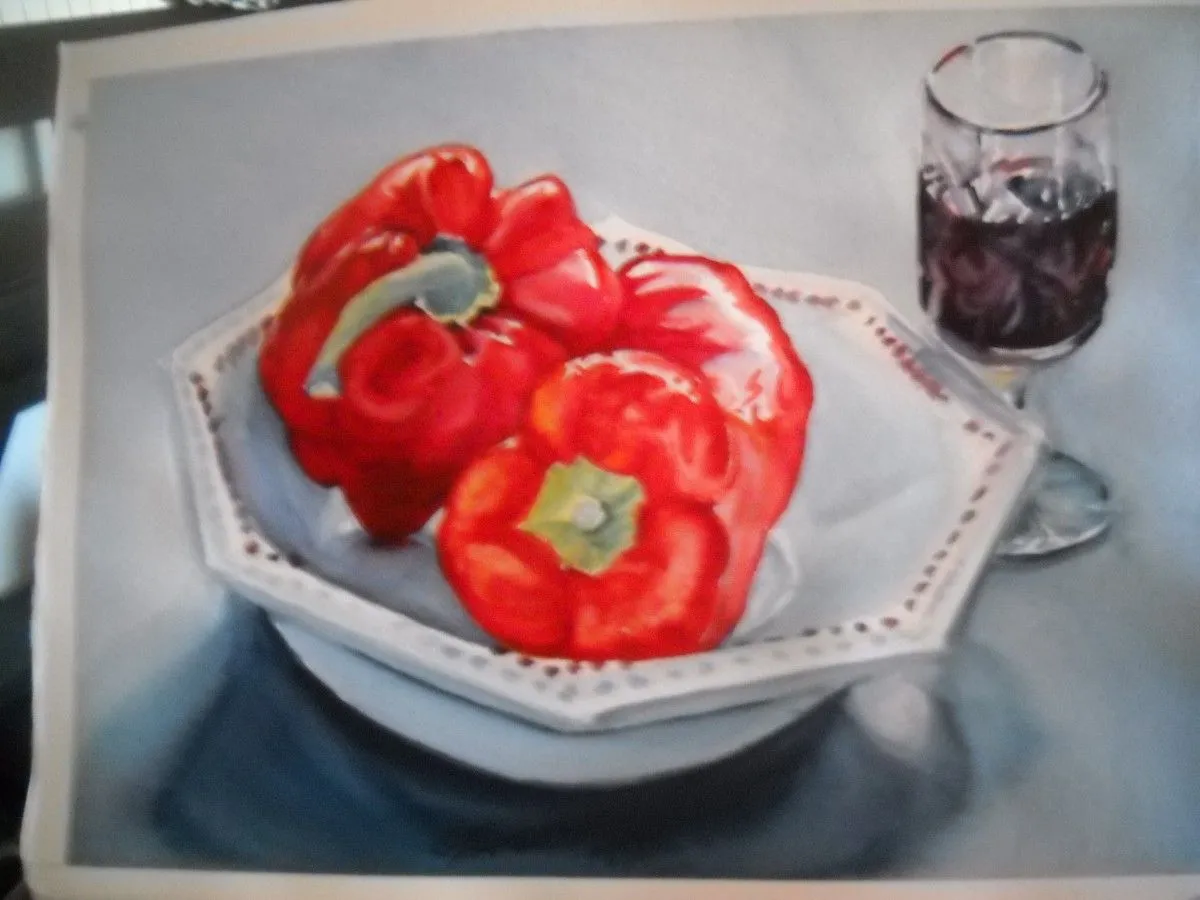 poivrons rouges, artwork by Gérald Janowski