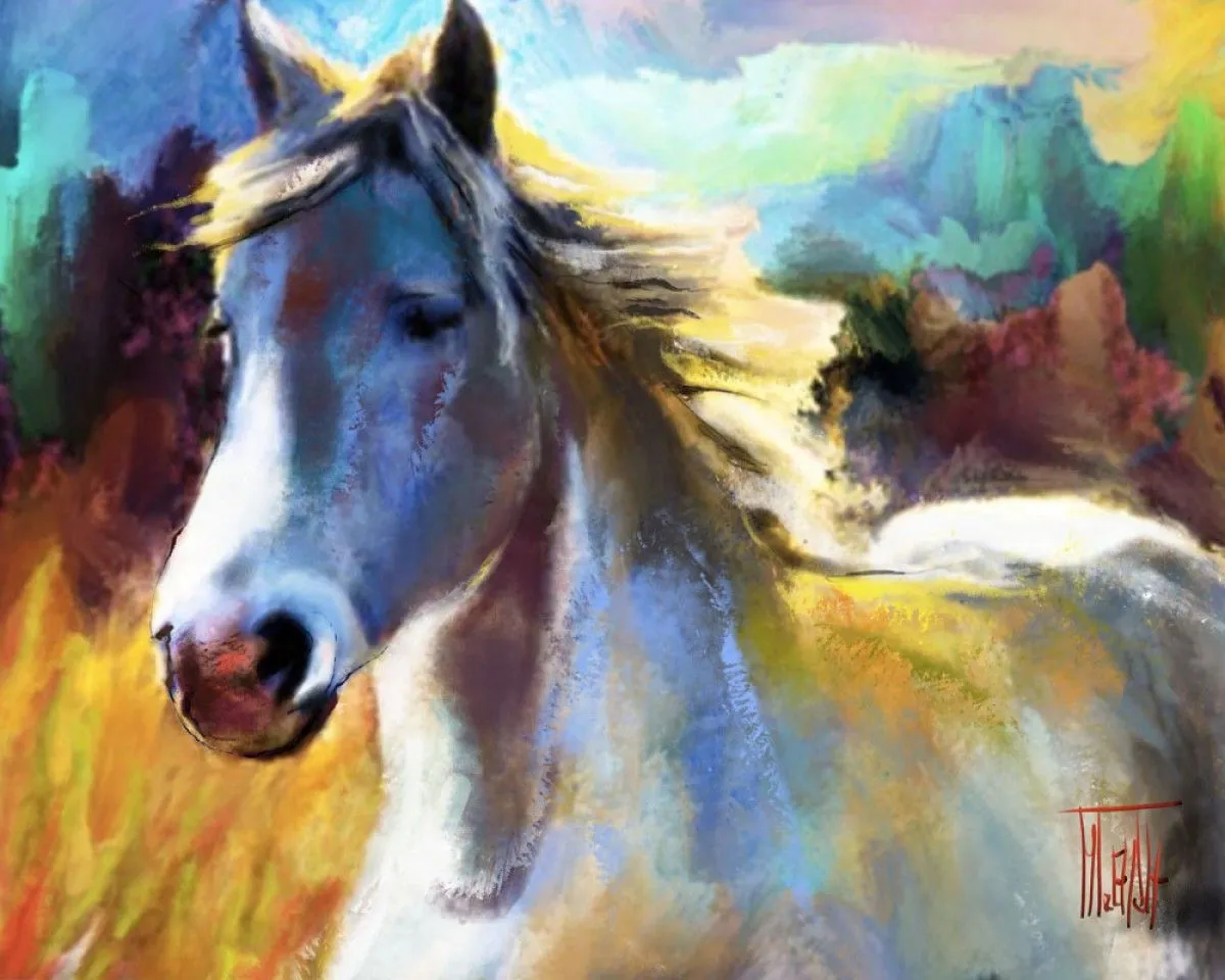 Au gallop, artwork by MiCheline Tremblay