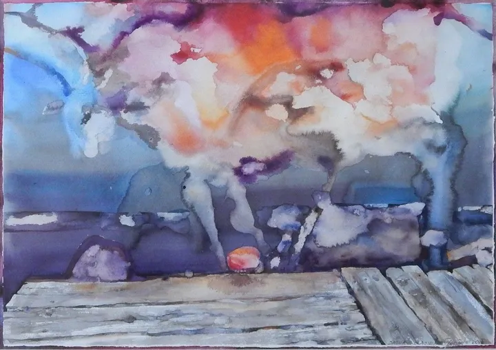 Cloud in a lake, œuvre de Daiva Slajiene