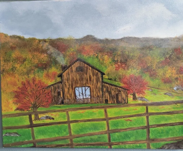 chalet paisible, artwork by Alexandra Guillon