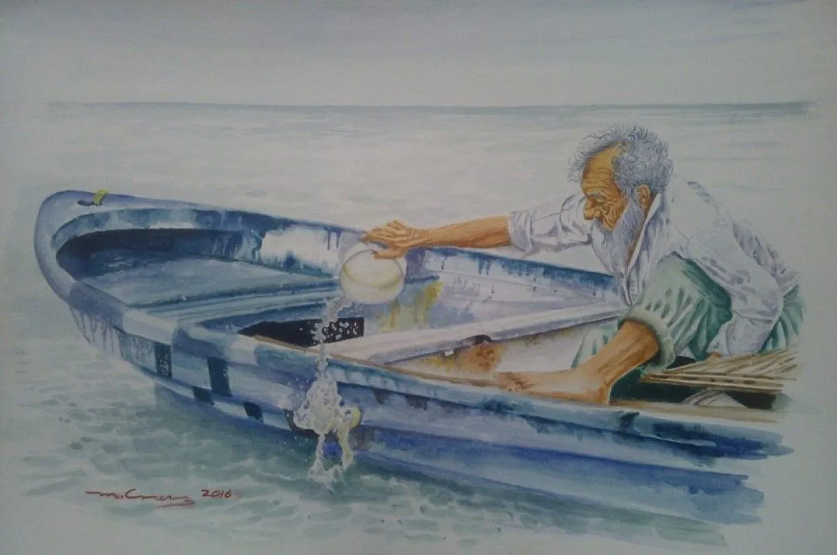 El pescador, artwork by Martin Benjasmin Cruz perez