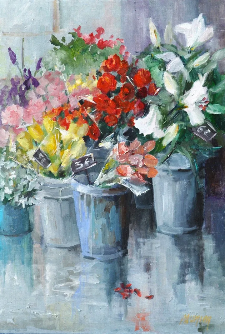 L'étal du fleuriste, œuvre de Galerie Arnaud