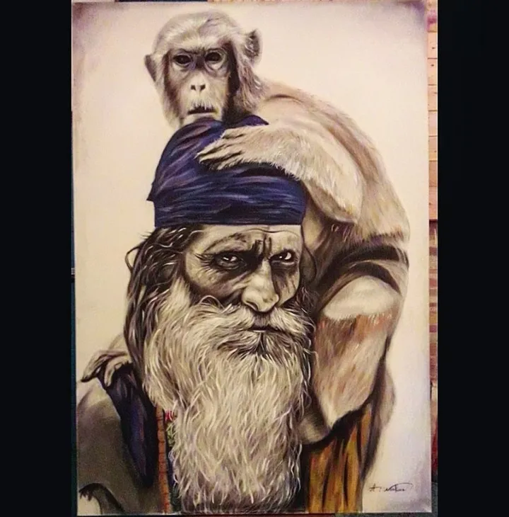 Monkey's contact, œuvre de Ayoub Nashane