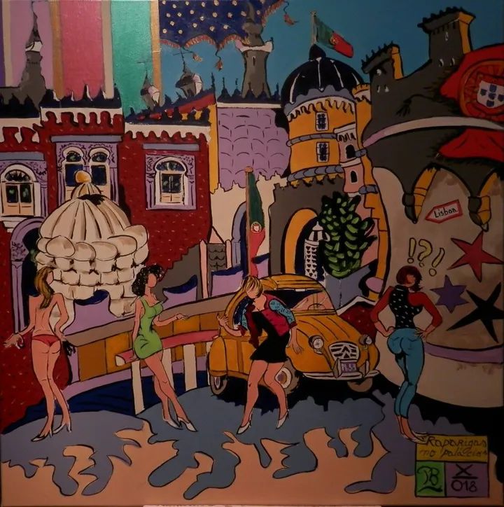 Rapariga no palacio, œuvre de Patrick Bergès