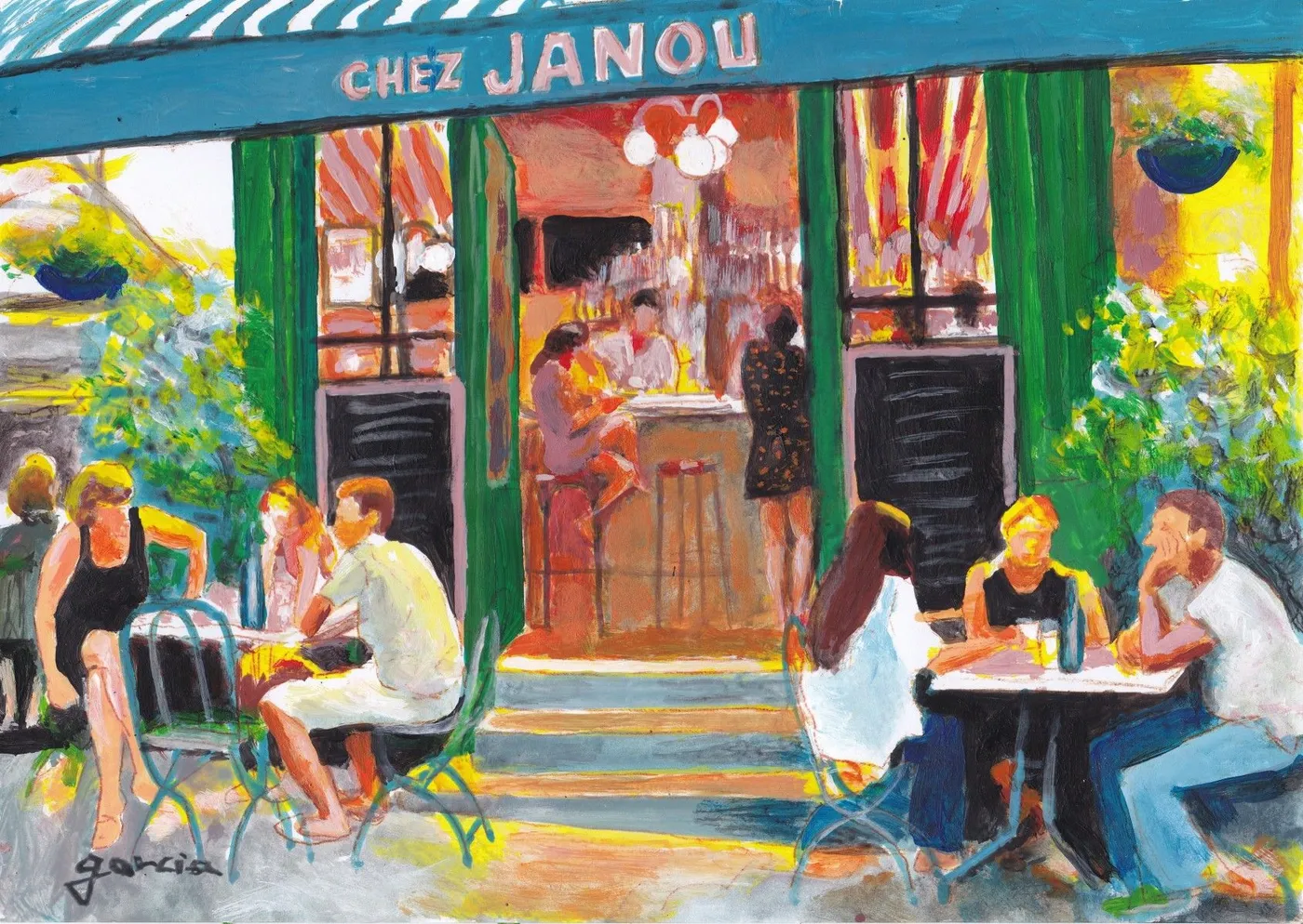 Chez Janou PARIS, artwork by CLAUDE GARCIA