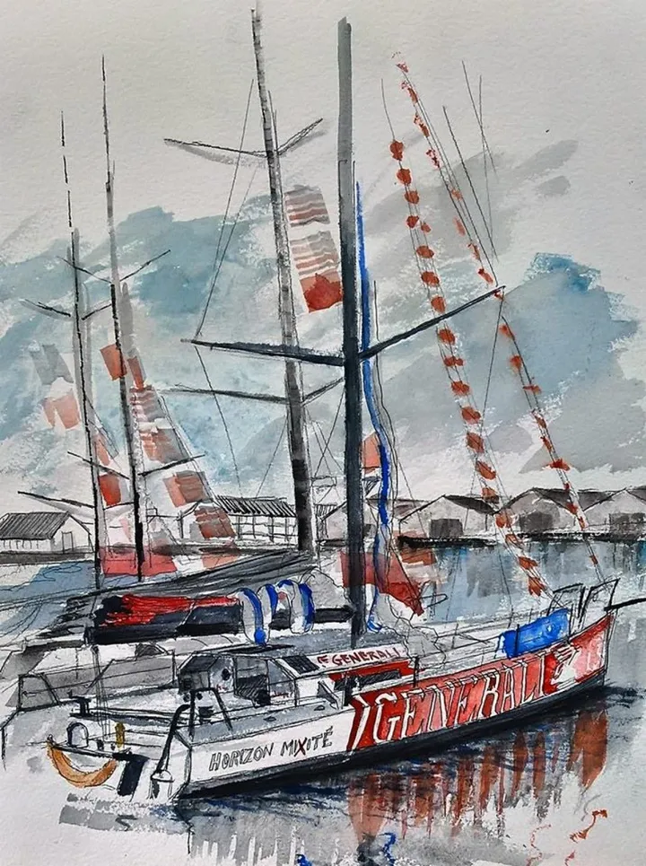 RACING SHIP. GENERALLI, artwork by Eric James DUHAN