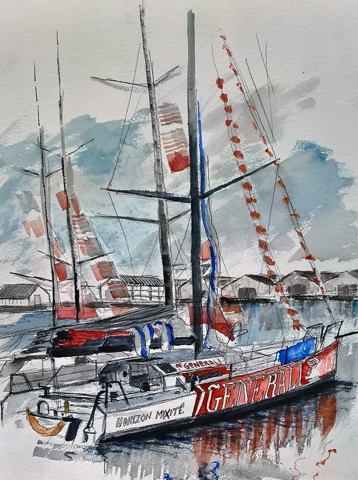 RACING SHIP. GENERALLI, artwork by Eric James DUHAN