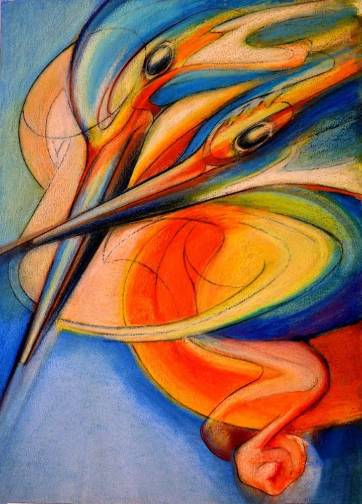 Kingfisher Blues 2, artwork by David Thomas