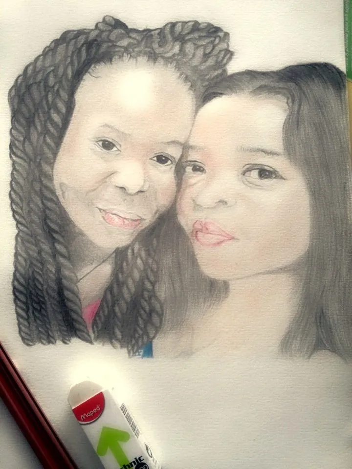 portrait, artwork by Amphyse SEMASSOUSSI