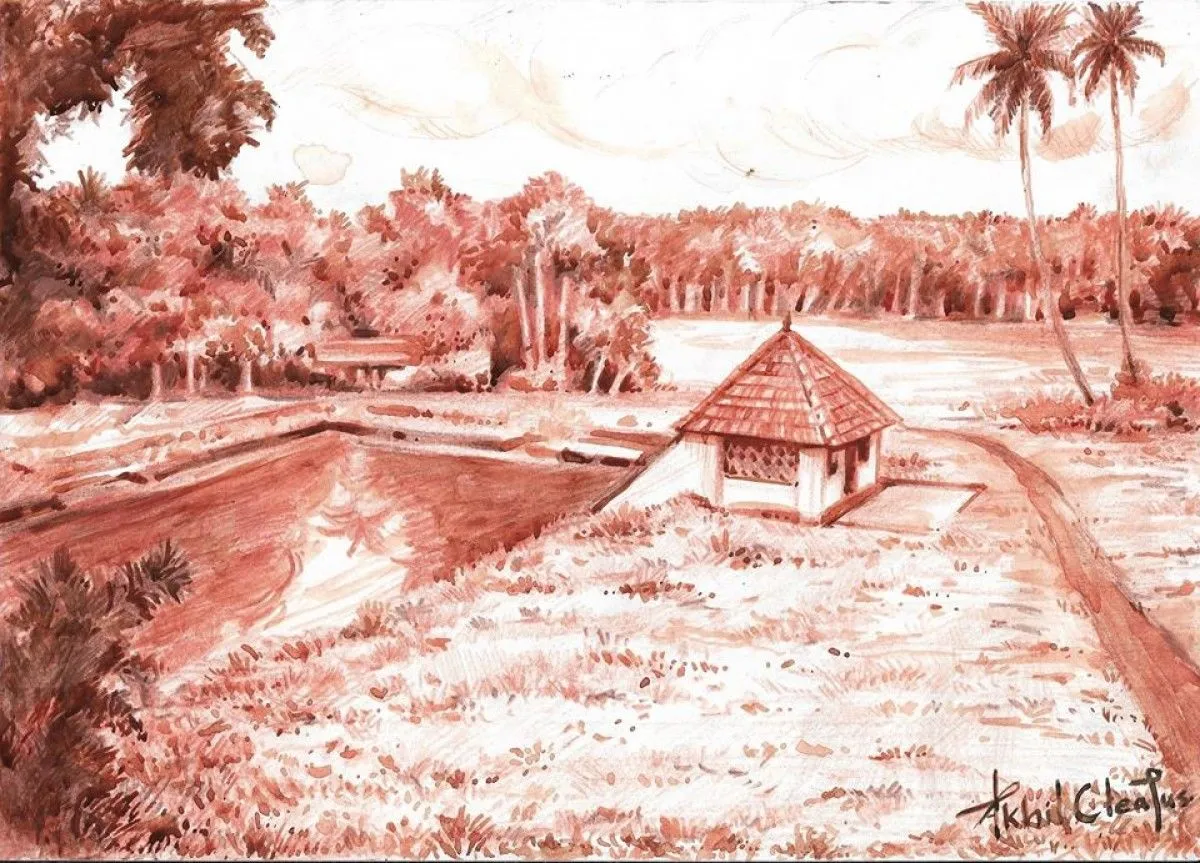 A DEEP VISION TO OUR VILLAGE, œuvre de Akhil Cleatus