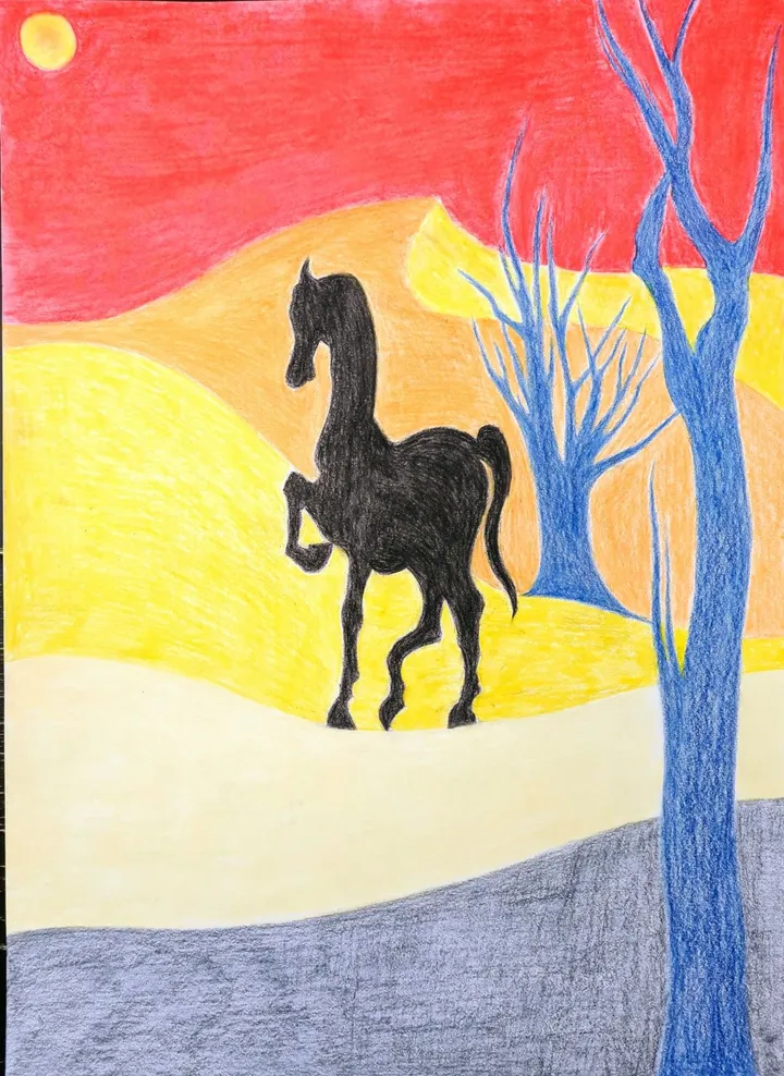 Cheval de bois, artwork by Yassine Ounis