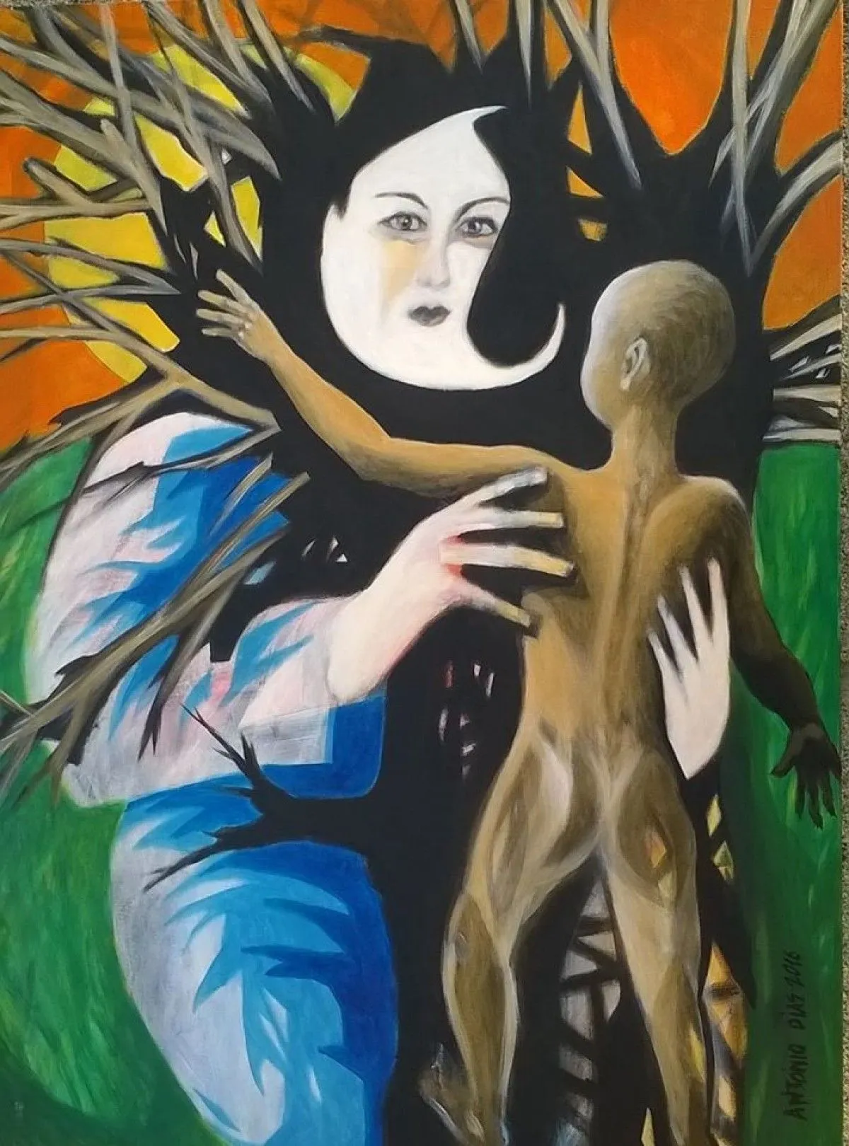 acolhimento, Golden Boy, artwork by António Dias