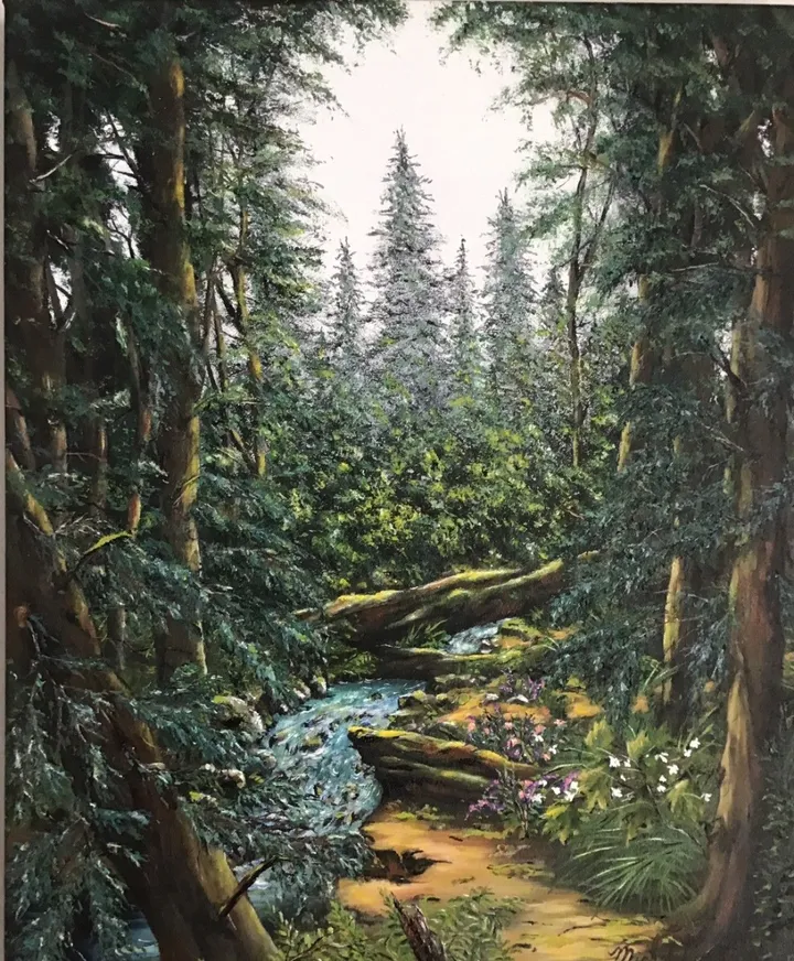 Fraîcheur du sous-bois, artwork by Michel Cantin
