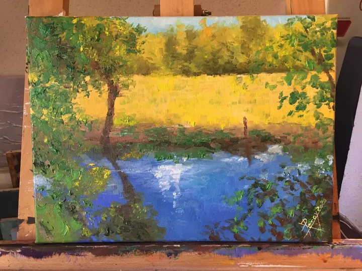 Reflets sur l’Epte, artwork by Romuald Leroy
