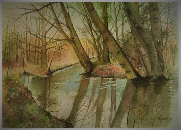 le remous du brochet, œuvre de André Farnier