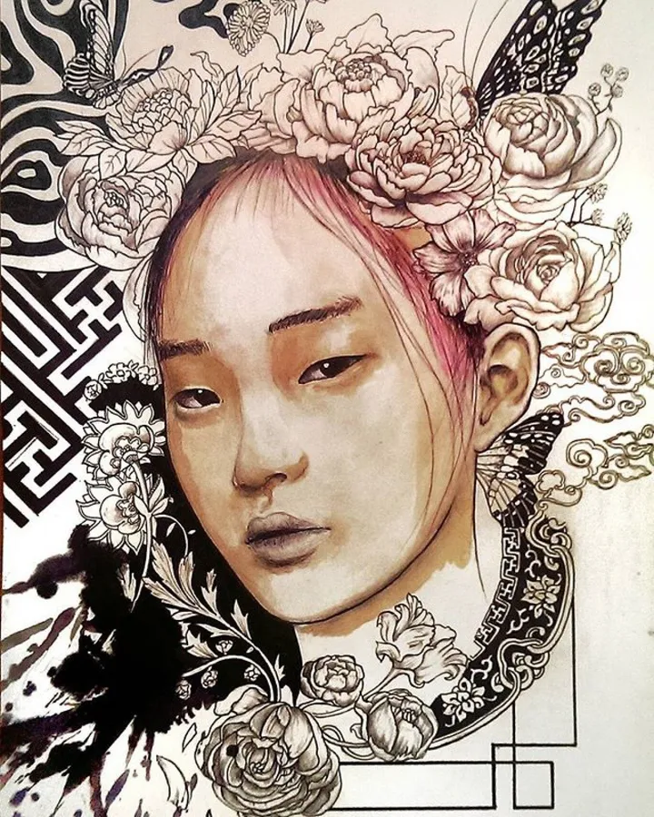 Yunnan Girl, œuvre de Luke Gray